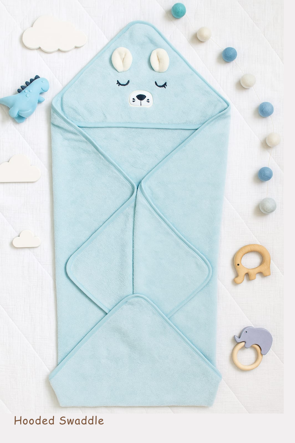 Hooded Swaddle |Blue