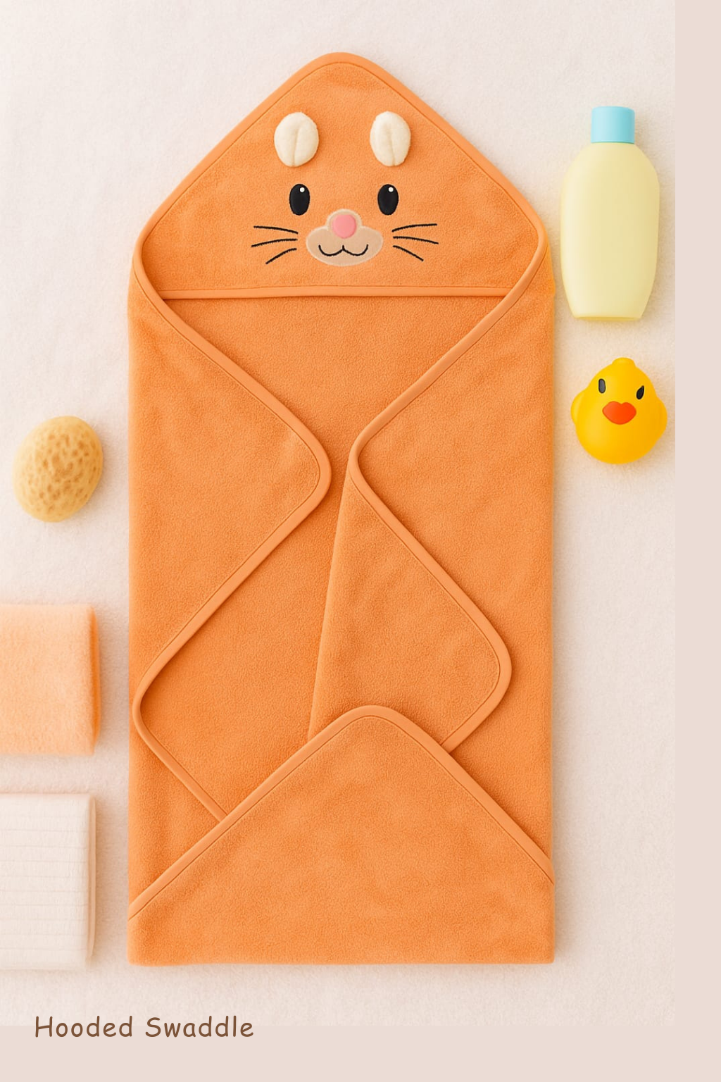 Hooded Swaddle | Orange