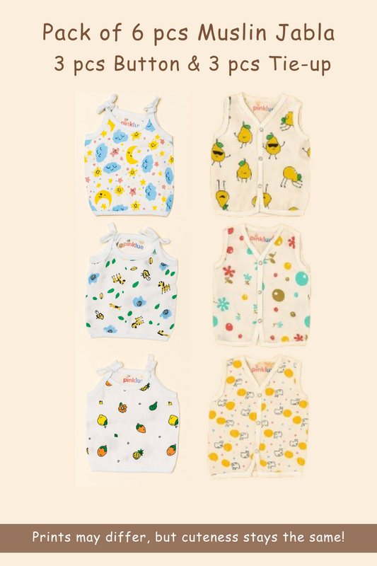 3 Button & 3 Tie-Up Jhabla | Pack of 6