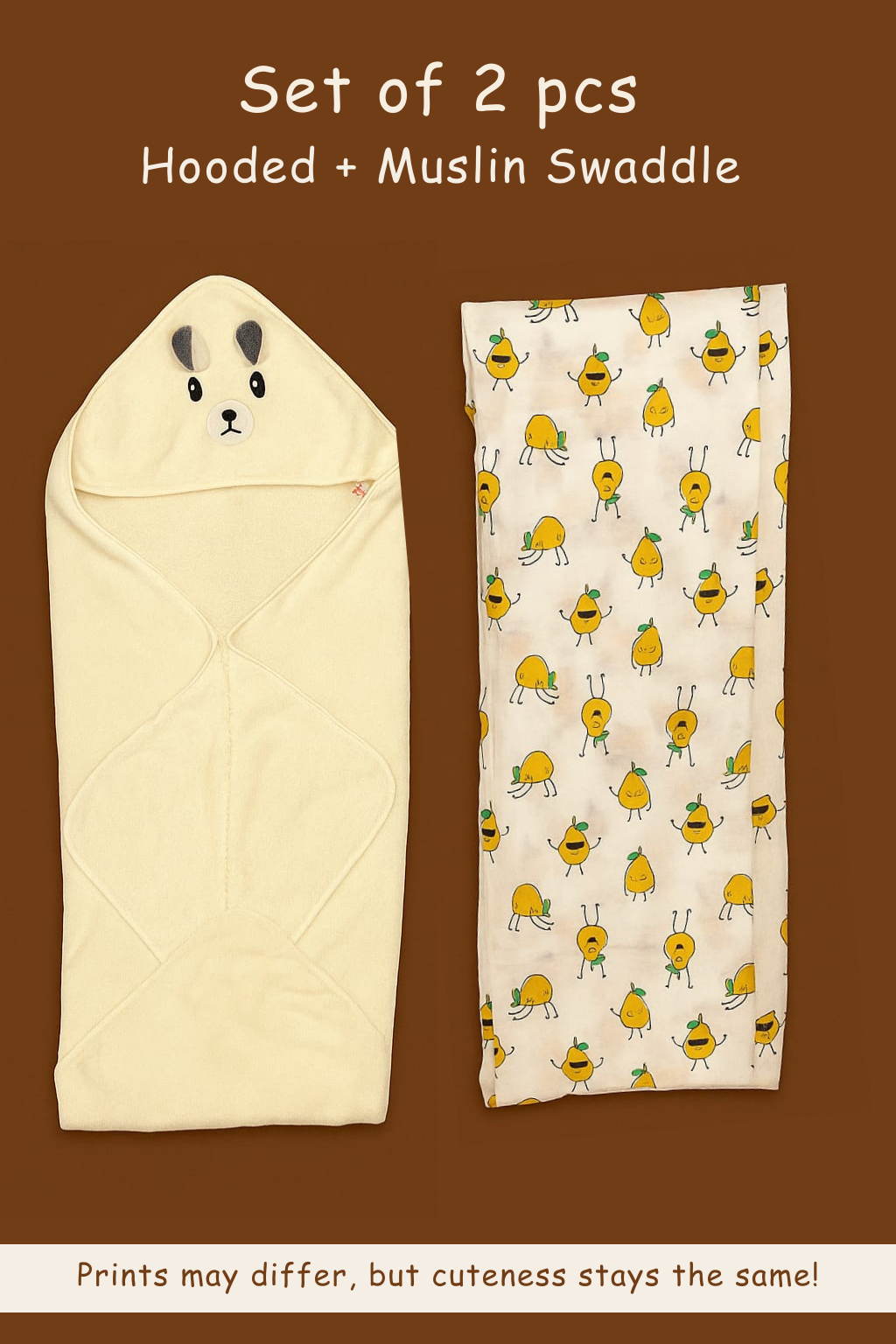 Hooded Swaddle + Muslin Swaddle Combo | Cream