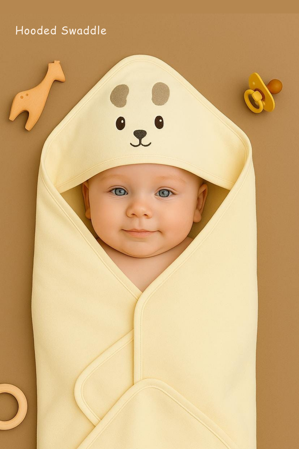 Hooded Swaddle + Muslin Swaddle Combo | Cream