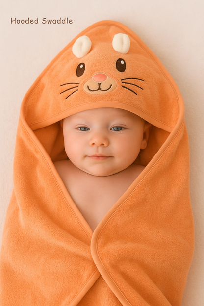 Hooded Swaddle | Orange