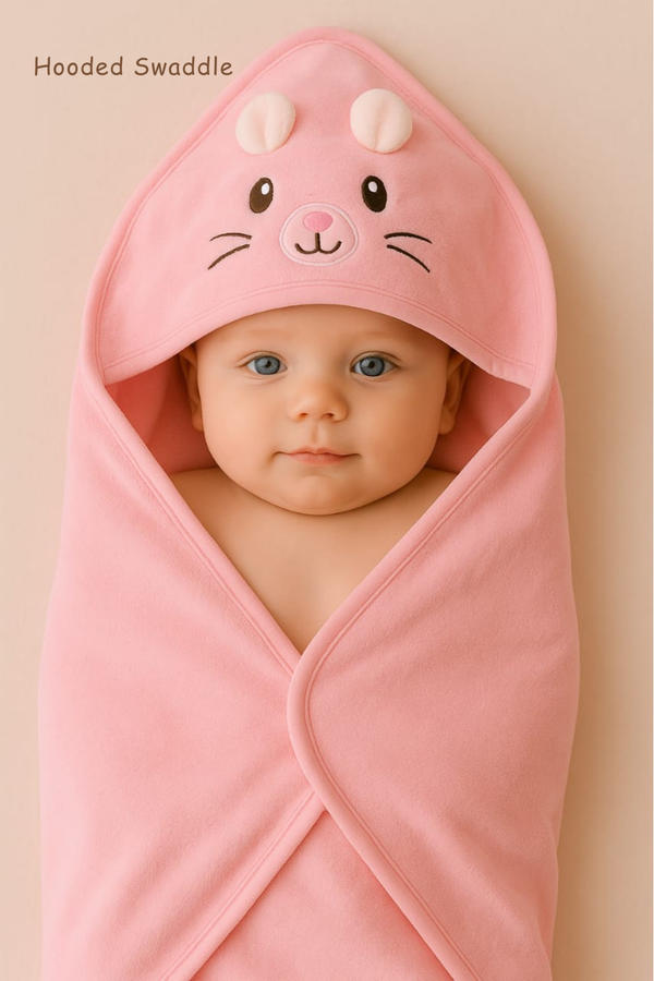 Hooded Swaddle | Pink